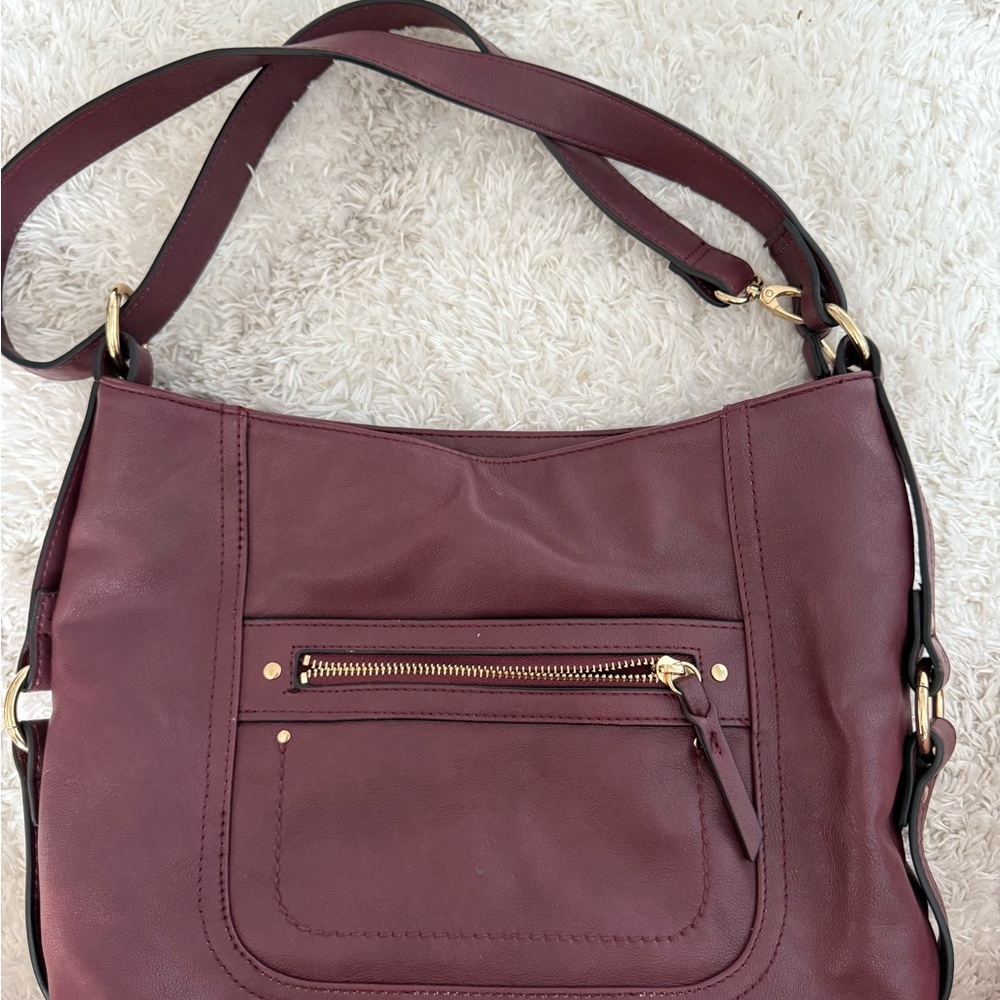 INC International Concepts Maroon Shoulder Bag